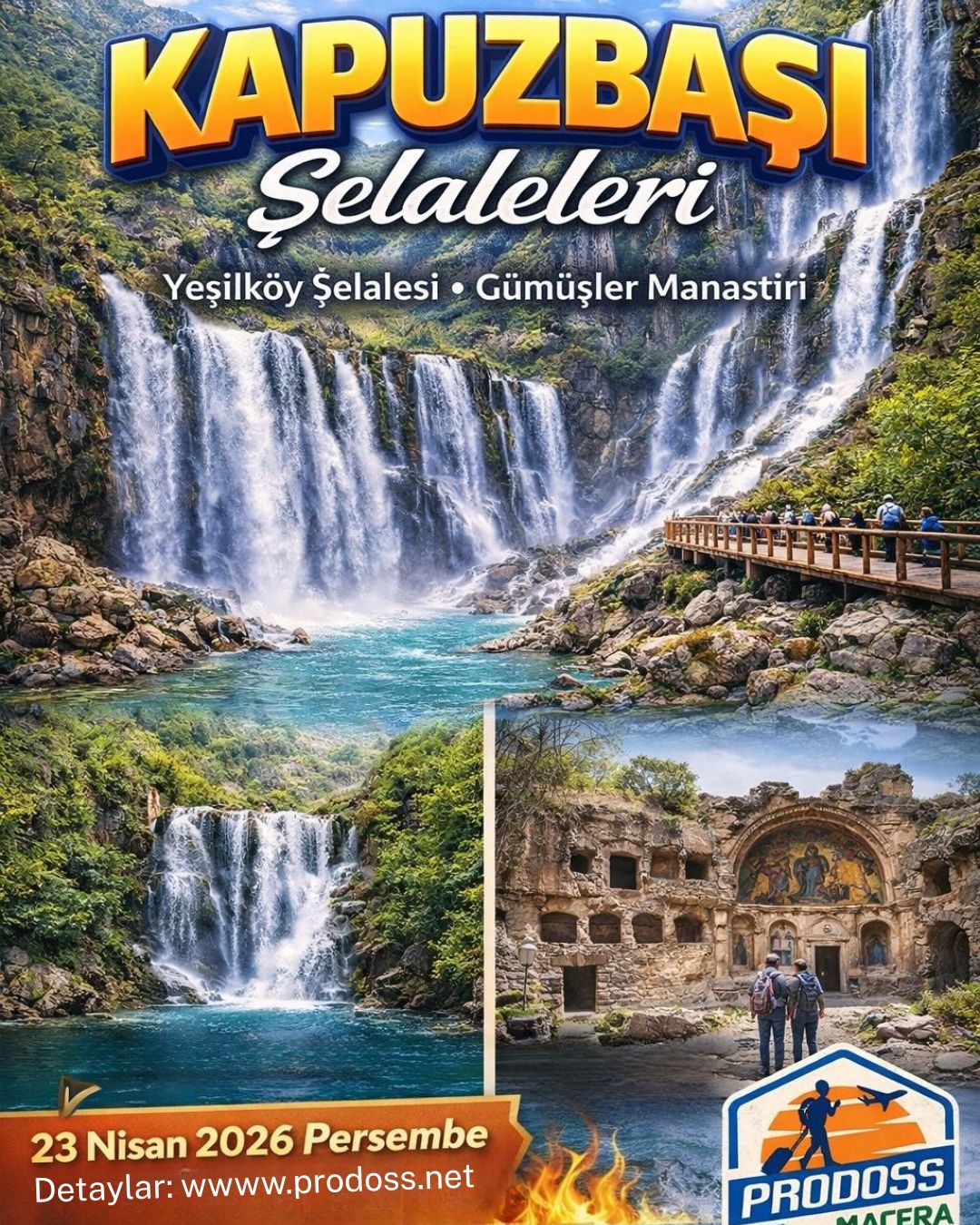 KAPUZBAŞI Şelaleleri & YEŞİLKÖY Şelaleleri & GÜMÜŞLER Manastırı Gezisi